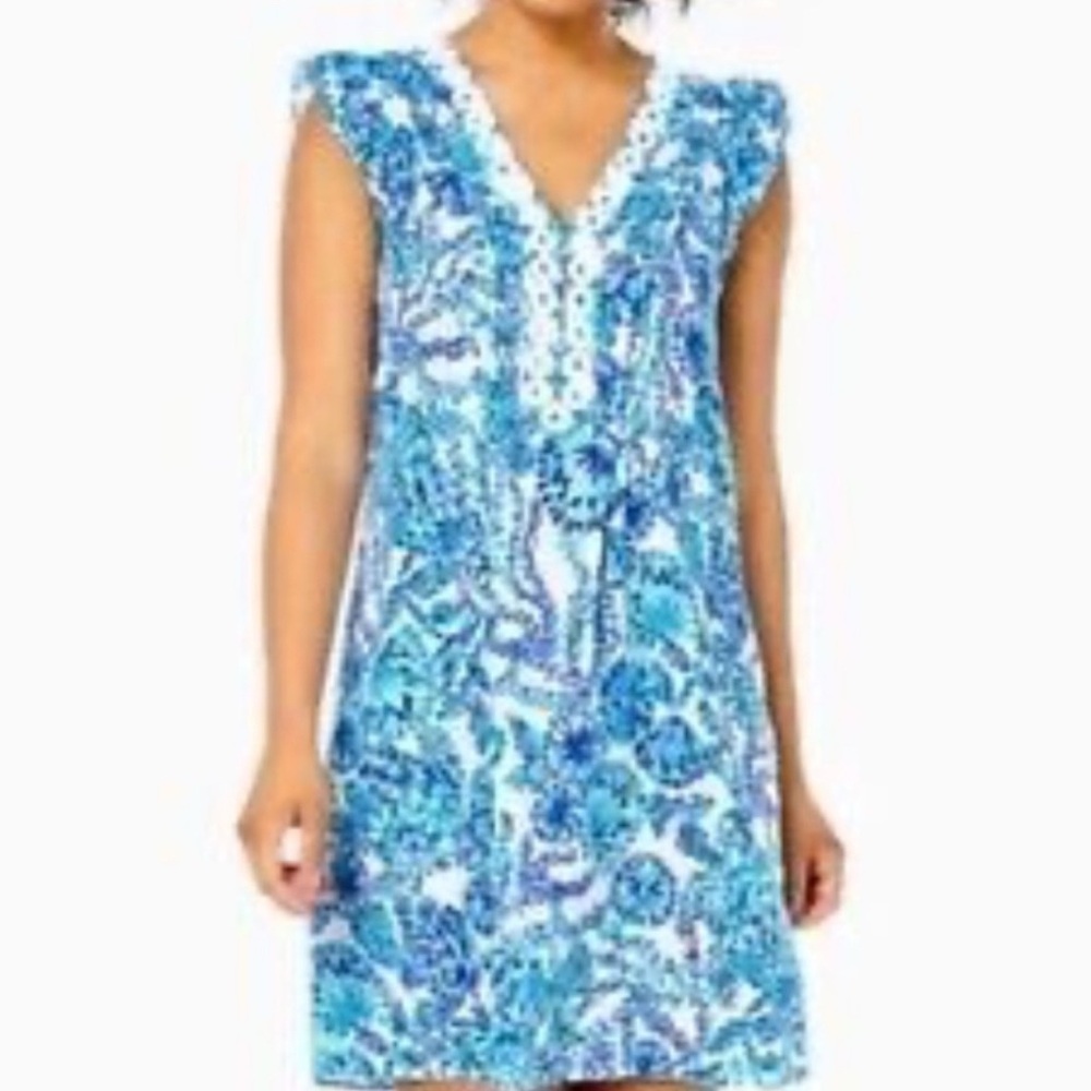 Lilly Pulitzer Joan Shift Dress – “Shell Me Something Good” – EUC
